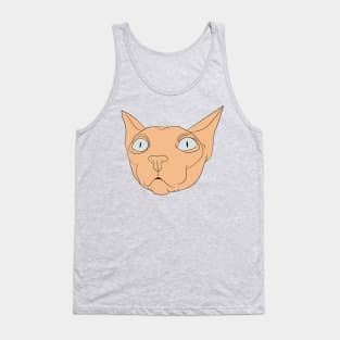 Cool Pink Sphynx Cat Tank Top